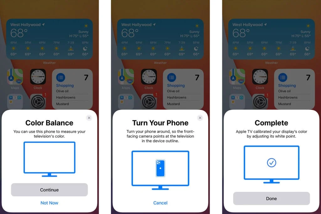 cum sa calibrati Apple TV cu iPhone ios 145
