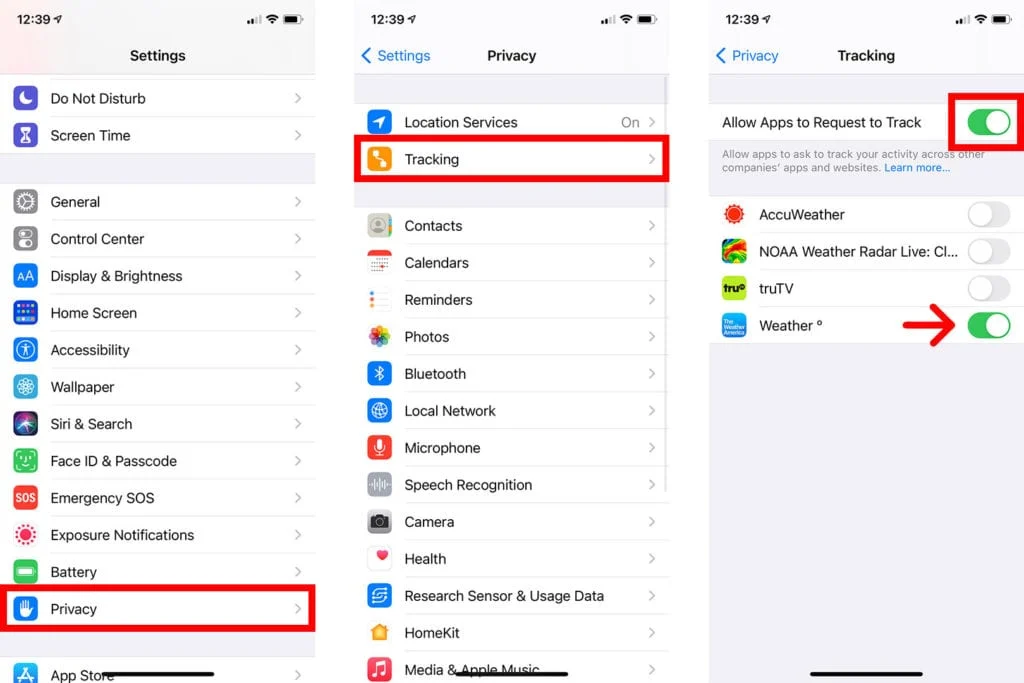 cum sa impiedicati aplicatiile sa va urmareasca in ios 14